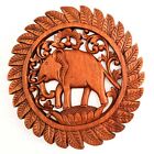 Handmade Carved Wooden Decorative Wall Art Hanging Panel African Elephant Gift