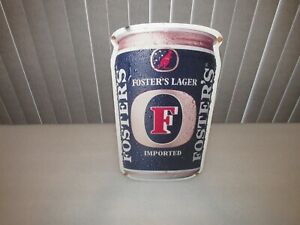 FOSTER'S LAGER BEER SIGN tin Can RARE