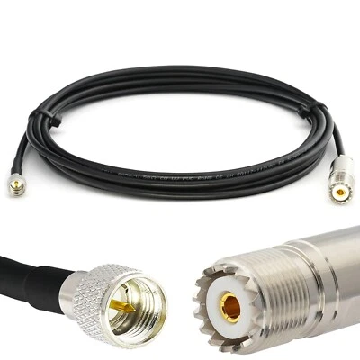 RANGEFUL Mini UHF Stecker auf SO239 Koaxial Antennenkabel RG58 50ohm für CB Funk HAM