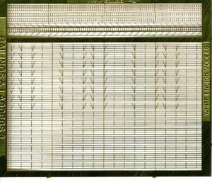 White Ensign Models 1/600 3-Bar Rails & Ladders Set (1 Photo-Etched Sheet) - Foto 1 di 1