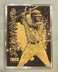 jackson chourio rookie Rc auto Onyx 2024 Nero CASE HIT /27 HANDSIGNIERT signed - Bild 1 von 4