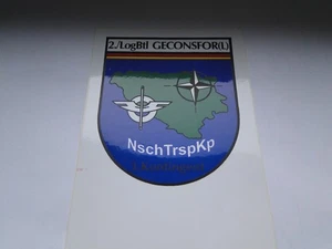 Aufkleber  Bundeswehr  2./LogBtl GECONSFOR(L) NschTrspkp 3Kontingent ca 10x9  cm - Picture 1 of 1