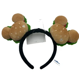 Tokyo Disney Resort Hamburger Mickey Minnie Ears Headband JAPAN - Picture 1 of 5