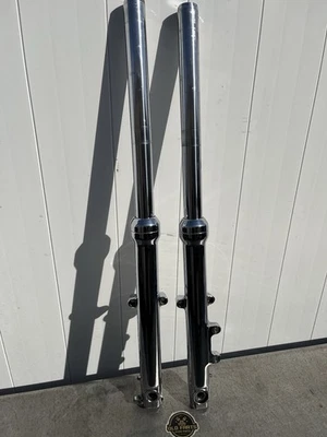 HARLEY 2000-2006 SPORTSTER DYNA 39MM PATAS HORQUILLA 3/4 ROTOR ÚNICO CROMO Foto 1 de 4