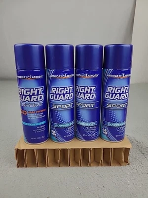 4x Right Guard TALC Sport Polvo Desodorante Seco Spray 6 OZ  Foto 1 de 4