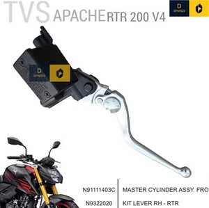 Fit For TVS Apache 200 4V Hand Master Cylinder & Universal Fitment For The Model - Picture 1 of 9
