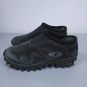 Salomon Contragrip Shoes Womens 8.5 Black Snow Clog Moc Trail Hiker Suede - Picture 1 of 15