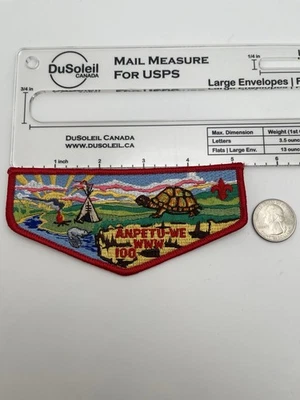 BSA Boy Scouts OA Order Of The Arrow Lodge 100 Anpetu-We Flap - Image 1 of 2