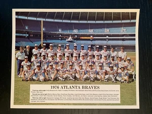 Foto del equipo Atlanta Braves 1976 - Phil Niekro, Elias Sosa, Cito Gaston ++ ¡Raro! - Imagen 1 de 2
