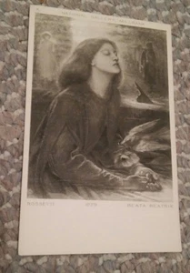 015 VTG Postcard National Gallery Millbank Rossetti 1279 Beata Beatrix Unused - Picture 1 of 2