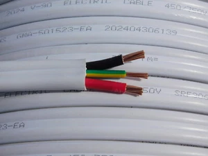 6mm Household flat Electric cable lead 2 core and earth - Buy by the meter - Picture 1 of 6