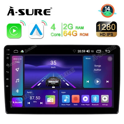 Apple CarPlay 9'' Autoradio 2+64GB Android 14 GPS Navi für Kia Ceed ED 2006-2009 - Bild 1 von 4