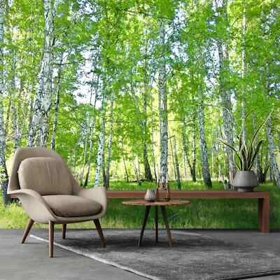 Mural de pared grande dormitorio y sala de estar bosque verde 368x254 cm Foto 1 de 4