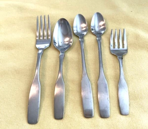 5 Pcs Oneida Community Stainless Paul Revere Flatware Infant & Youth Fork/Spoon - Picture 1 of 5