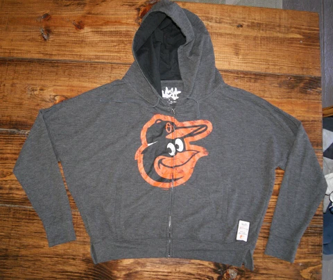 Baltimore Orioles Light Sweatshirt Zip Hoodie Womens M Touch by Alyssa Milano Cover