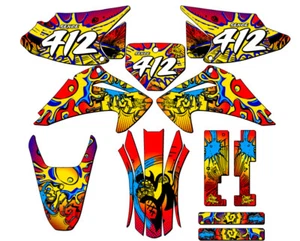 2003-2007 CRF 150 F ZANY Red Senge Graphics Kit Compatible with Honda - Picture 1 of 10