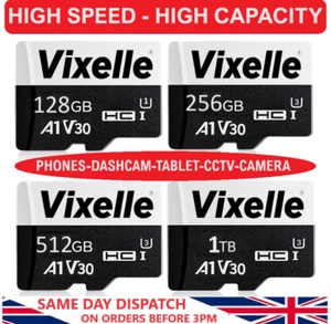 Micro SD Class 10 Memory Card High Speed 64GB 128GB 256GB 1TB-1000GB 2TB-2000GB - Picture 1 of 16