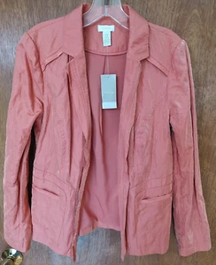 NWT Chico's size 0 (S/4) Shine Blazer Cheryl Dahlia open front long sleeves - Picture 1 of 6