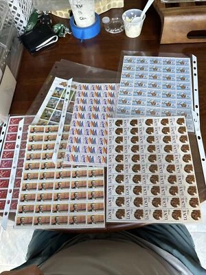 US Plate Stamps #2202  22c Love Series: Puppy Love Vintage FULL SHEETS $60 Face - Image 1 of 4