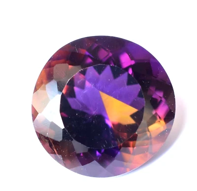 Natural Bi-Color Ametrine 8.90 Ct Round Bolivia Certified FL Loose Gemstone - Image 1 of 4