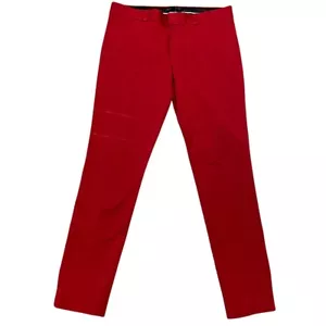 Banana Republic Sloan Fit Hose mittlerer Aufzug rot Business Damen Größe 4L EINIGE TRAGEN - Bild 1 von 24