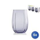 6x Confezioni 3 Bicchieri Vetro Viola Marca Pasabahce Modello Linka 38 cl