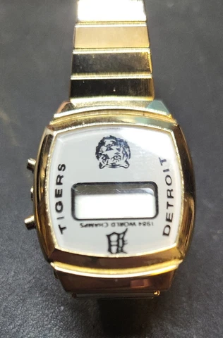 Vintage Detroit Tigers 1984 World Series Champs  quartz wrist watch untested #a1 Cover