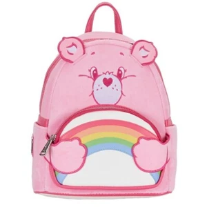 Loungefly Care Bears 40th Anniversary Cheer Bear Cosplay Plush Mini Backpack NWT - Picture 1 of 7