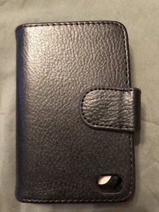 Brand New! Men’s Black Flip Bifold Wallet-Cover For iPhone 4G/4GS - Picture 1 of 4