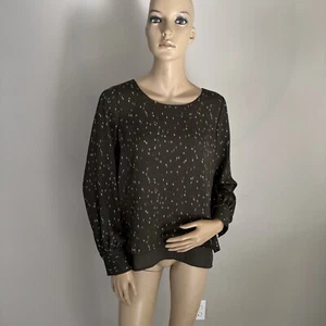 APT.9 Women's Blouse Long Sleeve Round Neck - Green - Size M - Free Shipping - Picture 1 of 11