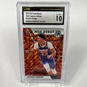 2019 Panini Mosaic Cameron Johnson RC Reactive Orange CSG 10 Gem Mint #265 - Picture 1 of 2