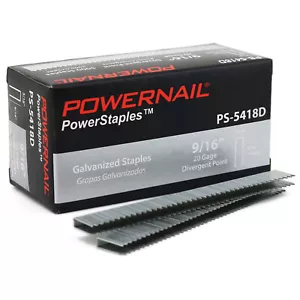Powernail PS5418D 20 Ga. 3/16 In. Crown 9/16 In. Length Carpet Staples (5000 ct) - Picture 1 of 3