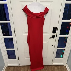 Revolve Lovers and Friends Off the Shoulder Gown with Slit RED Size L - Picture 1 of 3