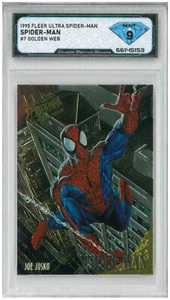 1995 Fleer Ultra Spider-Man SPIDER-MAN #7 Golden Web 💎 DSG 9 Mint - Picture 1 of 2