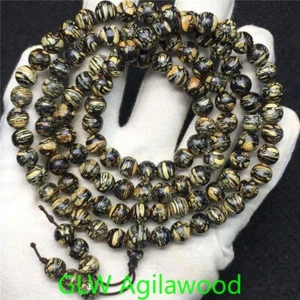 8 mm*108 Original Brunei Agilawood Armbänder Mala Meditation Agarwood Gebetsperlen - Bild 1 von 7