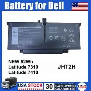 JHT2H Battery For Dell Latitude 7310 7410 Series 0WY9MP 04V5X2 HRGYV 0HRGYV 52Wh - Picture 1 of 13
