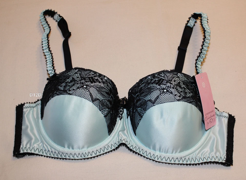 Contemporary Co-Ordinates Ladies Green Black Allanah Balconette Bra Size 12B New - Image 1 of 1