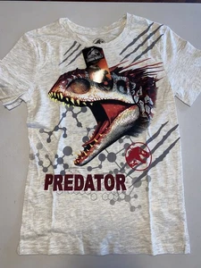 NEW Jurassic World T shirt kid size 10 Predator Gray INDOMINUS REX - Picture 1 of 7