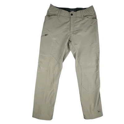 REI Pants Mens Medium Beige Endeavor Hiking Quick-Dry Outdoors Stretch UPF 32X30 - Image 1 of 4