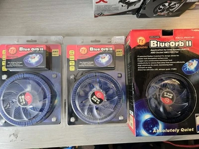 Sealed New Lot 3 Old Stock BlueOrb II P/N:CL-P0257-01 CPU Cooler Thermaltake - Image 1 of 4