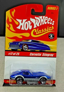 Hot Wheels Classics Series 1 Corvette Stingray Blue 1/64 - Picture 1 of 2