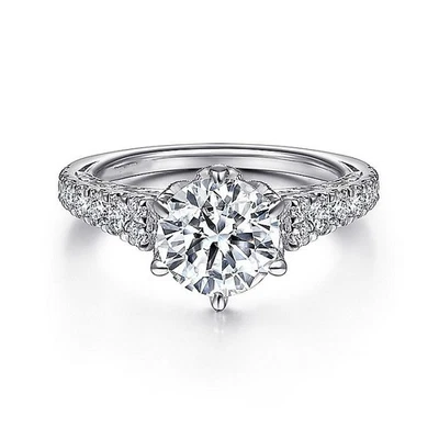 1.60 Ct Round Cut 950 Platinum Diamond Woman Engagement Ring IGI Lab Created VS1 - Image 1 of 4