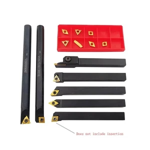 21PCS 3/8 " 10mm Shank Indexable Carbide Lathe Turning Insert Tool Holder - Picture 1 of 7