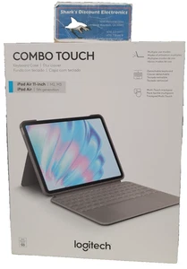 Logitech-Combo Touch iPad Air 11-inch-Latest Model  iPad Air (5th Gen) New Gray - Picture 1 of 3
