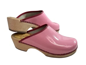 Lotta’s from Sweden Classic Retro Lackleder Rosa Clogs Größe EU 37, US 6,5 - Bild 1 von 9
