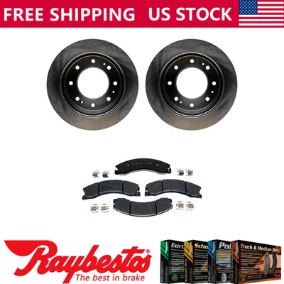 Rotores de freno delanteros pastillas de freno metálicas para Chevrolet Silverado 2500 HD 2011-2019 Foto 1 de 4