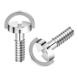 2 Stück 1/4"-20 D-Ring Kamera Schraube Edelstahl Stativ Schnellspanner Befestigungsschraube - Bild 1 von 7