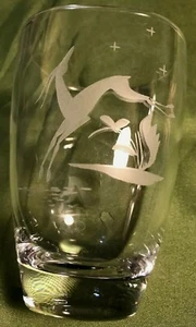 Deer Etched Crystal Vase - Picture 1 of 4