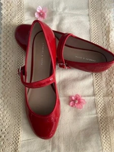red mary janes ballet shoes - Picture 1 of 6