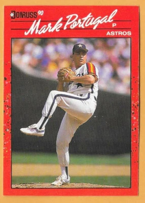 MARK PORTUGAL HOUSTON ASTROS #542 no dot inc - DONRUSS NM-MT 1990 - Image 1 of 2